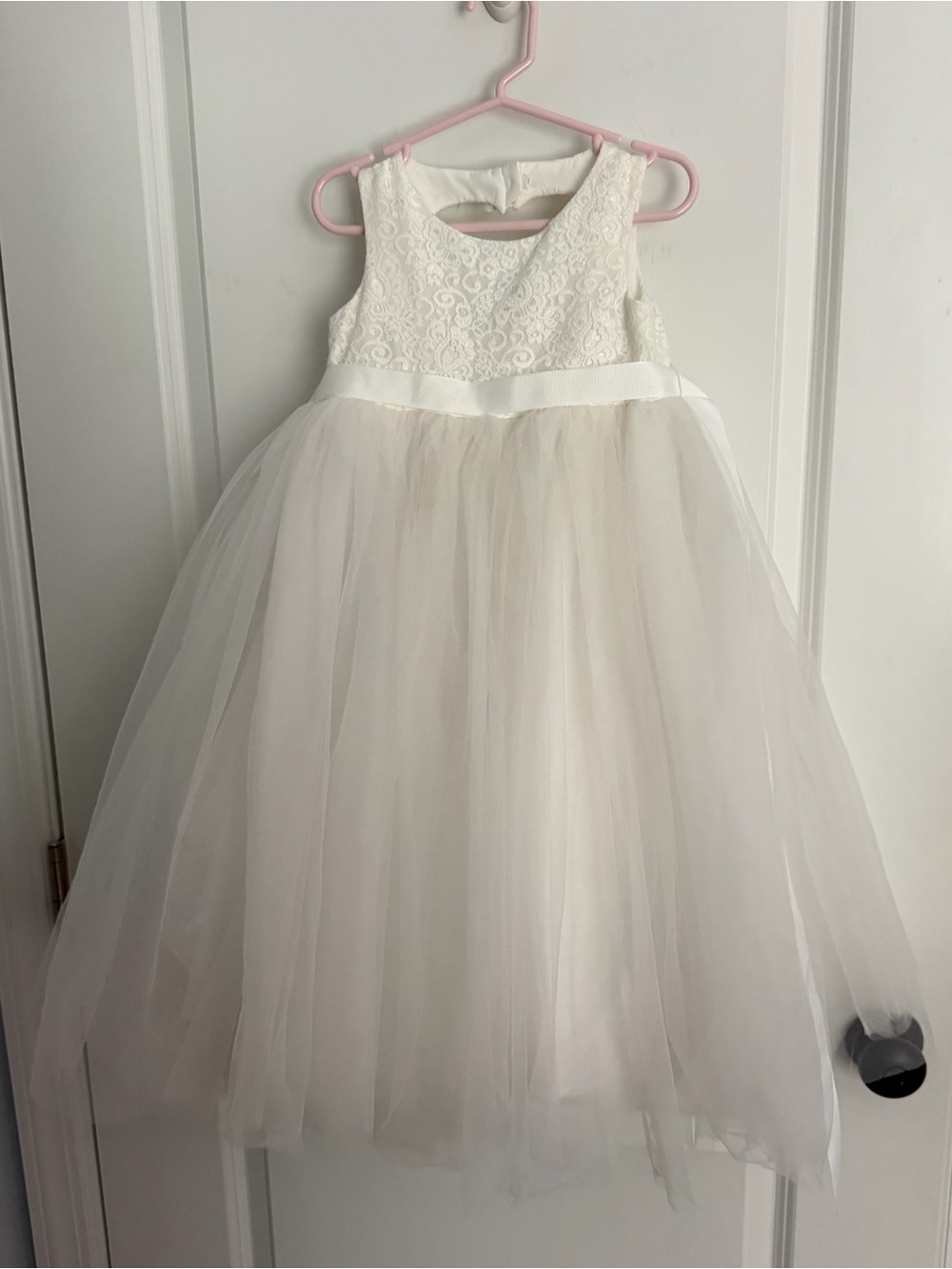 Toddler Girls' White Lace Flower Girl Dress - Picture 1 of 6